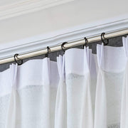 30 Pieces Metal Drapery Curtain Rings Curtain Hanging Rings and 30 Pieces Metal Curtain Drapery Pin Hooks for Window Door Shower Curtain, 30 Mm Internal Diameter (Black)