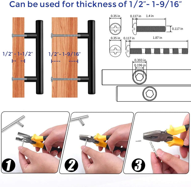 32 Pack 6 Inch Cabinet Pulls Matte Black Stainless Steel Kitchen Cupboard Handles Cabinet Handles 3.75” Hole Center