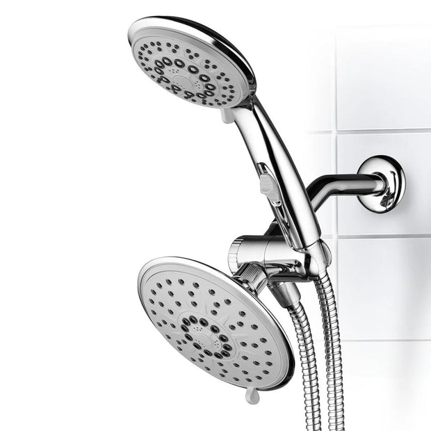 Hydroluxe 30-Setting 3-Way Rainfall Shower Head and Handheld Shower Combo