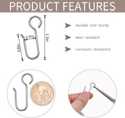 Metal Curtain Track Hooks S Shaped Small Curtain Hooks Stainless Steel Drape Wire Hooks for Ceiling Curtain Drape Track (60)