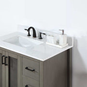 Bathroom Vanity with Composite Stone Countertop without Mirror Altair Design Hadiya - Vanities and Toilets