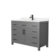 Beckett 48 Inch Single Vanity, Cultured Marble Top