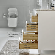 EVVN69-30WH Acclaim 30" White Transitional W Carrara Top Bathroom Vanities